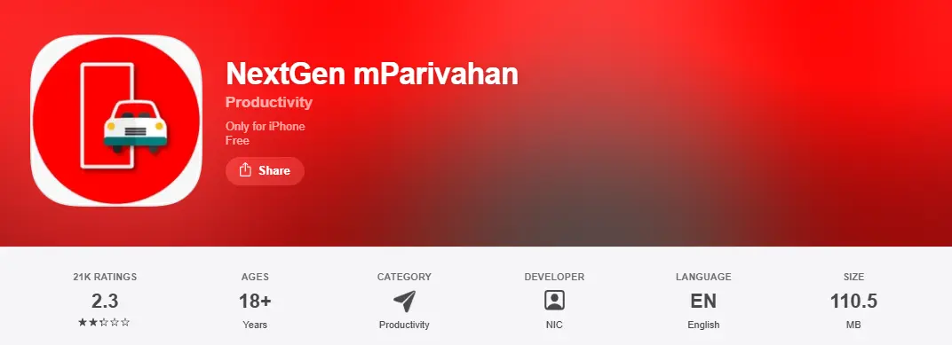 NextGen mParivahan App on Apple App Store - iOS
