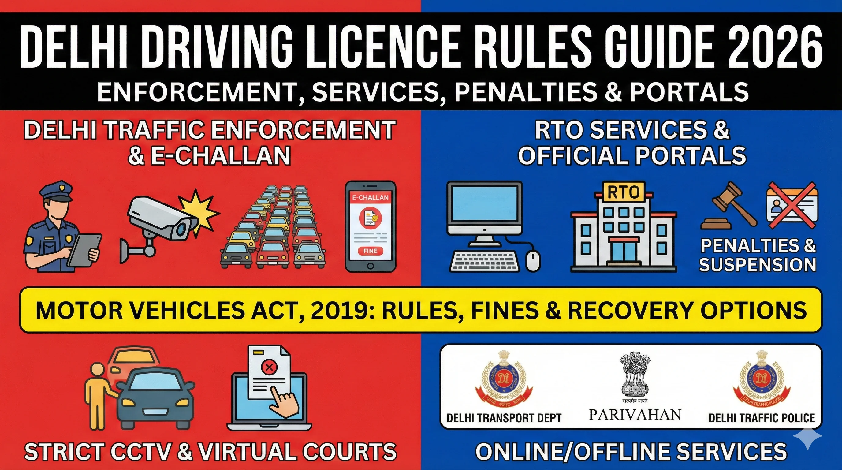 Delhi RTO Driving Licence Rules, Services & DL Status (2026)